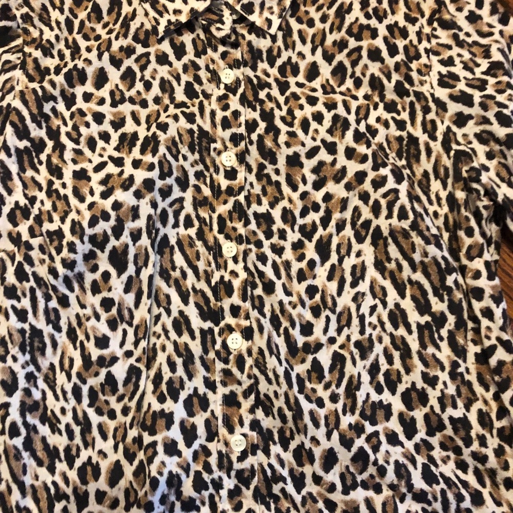 JCrew leopard button down. - Picture 2 of 3